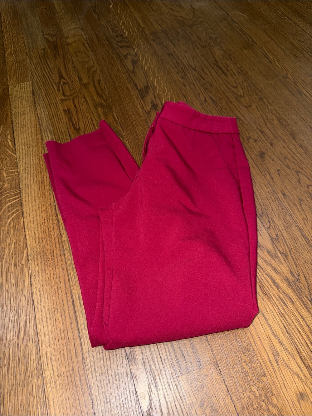 Express Women's Burgundy Cropped Ankle Pants